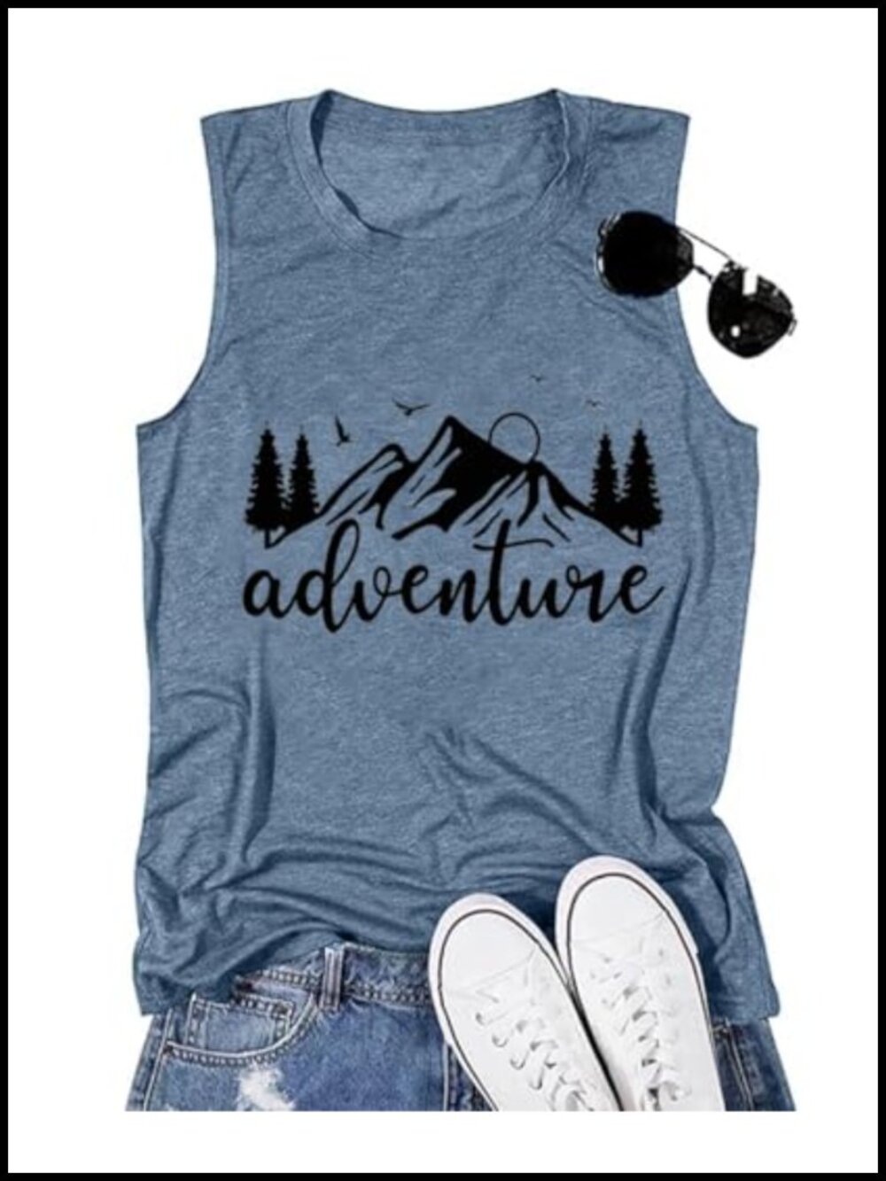 Women's Graphic Tank Top Sleeveless Hiking Camping Outdoor Summer Tee